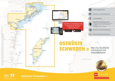 Ostküste Schweden 2 Seekarten Satz 12 (Ausgabe 2022/2023)