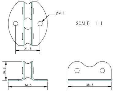 Preview: ALLEN Decksdurchlass Doppelblock