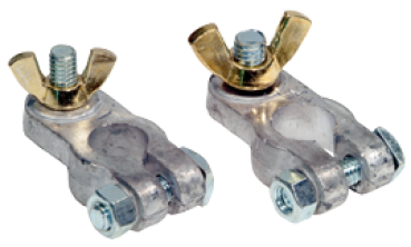 Batterie Klemmen, ca. 60x37mm - 1 Paar