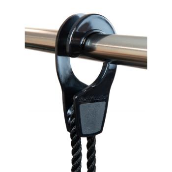 Preview: FASTFENDER (2 Stück), schwarz, Tauwerk 6-10mm, 32mm Rohrreling