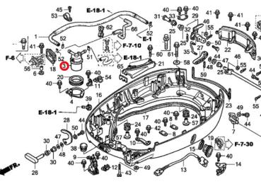 Honda Kraftstoff Filter 115 bis 130 PS 16900-SR3-004