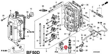 Honda O-Ring / Dichtring für Wasserabscheider 40 bis 225 PS 16918-ZZ5-003