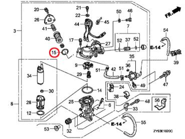 Honda O-Ring Hochdruckfilter BF75 / BF90D 16073-ZY9-003