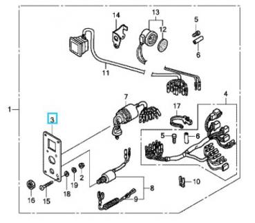 Preview: Honda Schalttafel / Abdeckung 32346-ZZ5-781 für Honda Außenbordmotoren