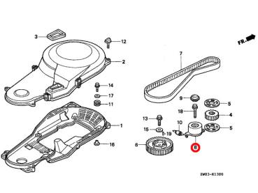 Preview: Honda Spannrolle für BF90A BF75A Außenborder 14510-ZW1-004