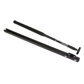 Optiparts EX1125 Optimist Alu Pinne schwarz mit Deluxe Ausleger