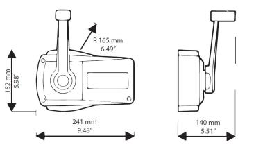 Preview: UF Seitenschaltbox B90 B89 Maße und Dimensionen