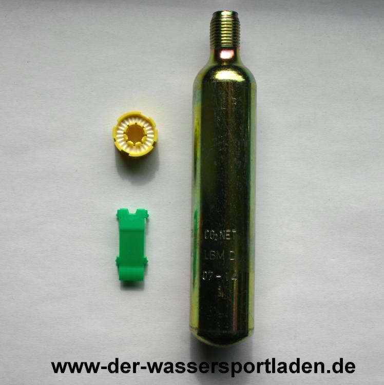 Reserveset / Ersatzset 60g CO2-Patrone mit Bobbin und Ersatzklammer (A)