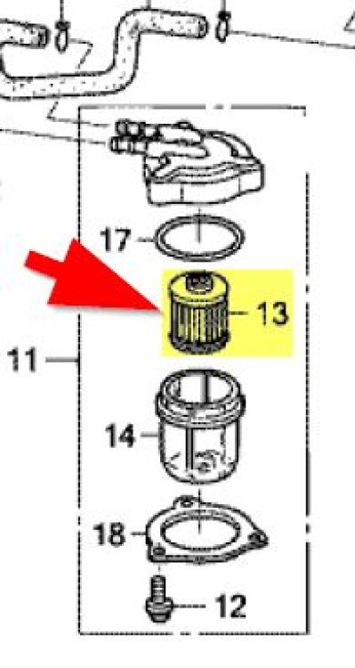 Honda Kraftstofffilter Außenborder Wasserabscheider 16911-ZY3-003