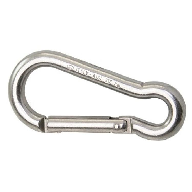 KONG Edelstahl Karabiner - Schnapphaken - AISI 316 gerader Schnapper mit KEY-LOCK Verschluss