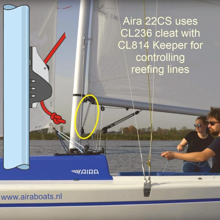 Clamcleat CL236 Anwendungsbeispiel