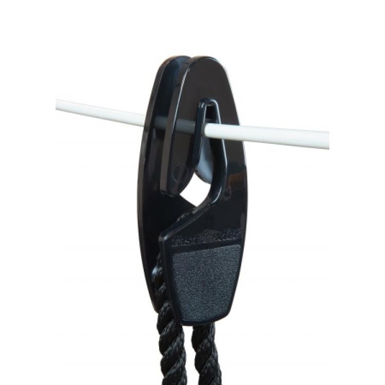 FASTFENDER (2 Stück), schwarz, Tauwerk 6-10mm, Relingsdraht bis 8mm