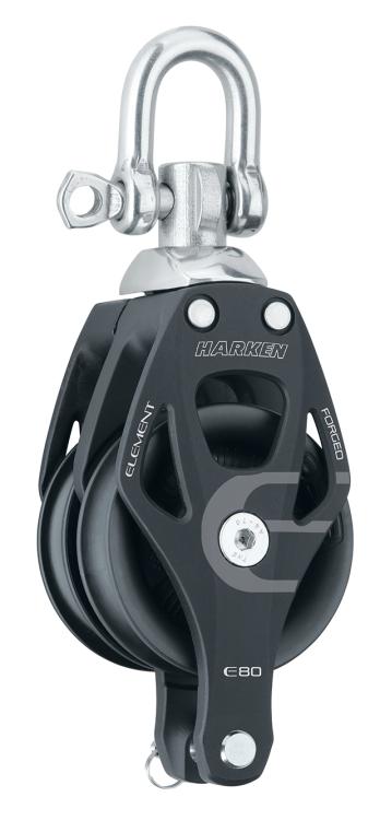 Harken H6297 Block, doppelt mit Wirbel und Hundsfott