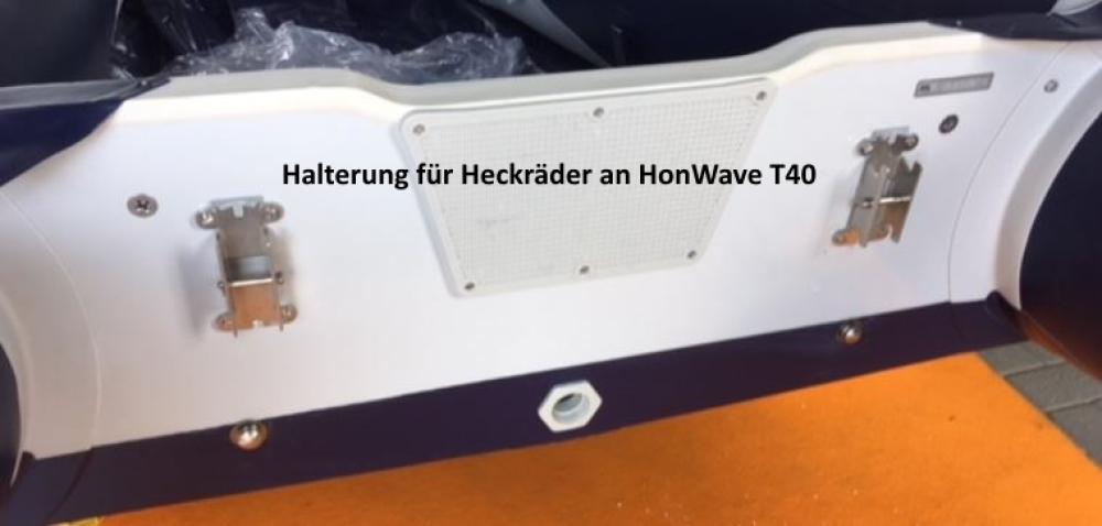 Halterung für Heckräder an HonWave T 40