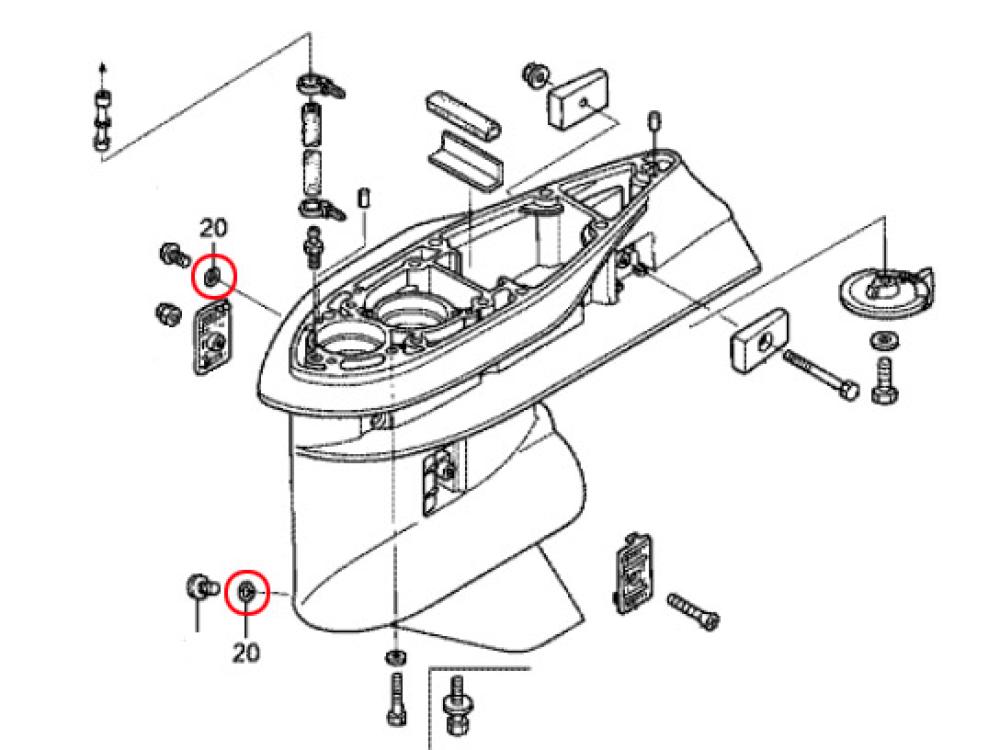 Honda Getrieböldichtung 8 bis 250PS Außenborder 91301-ZW4-003
