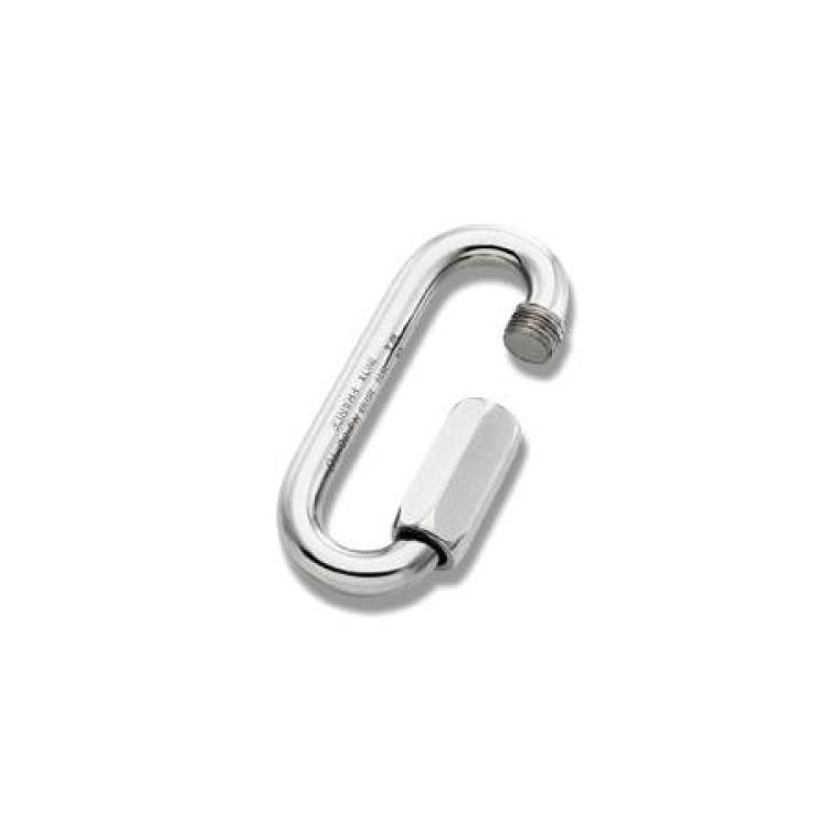Schraubglied / Schraubschäkel - lange Form - aus Edelstahl mit großer Öffnung