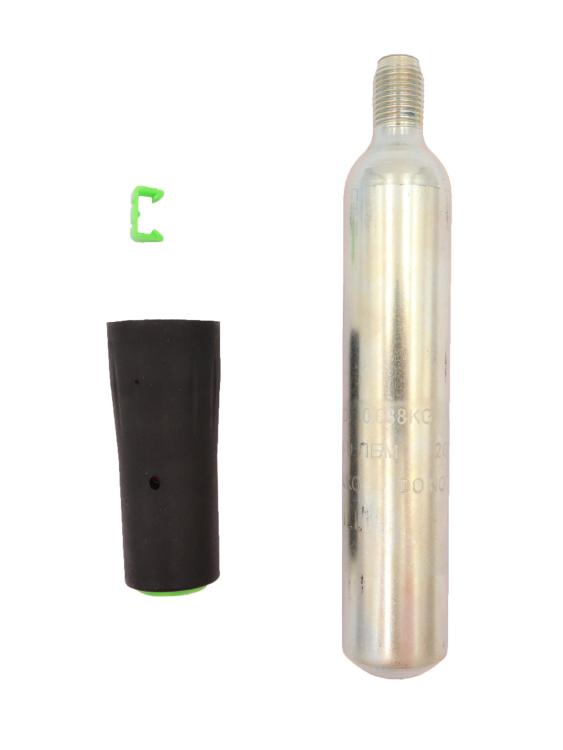 Reserveset / Ersatzset 38g CO2 Patrone mit UML Cap und Sicherungspin (G)