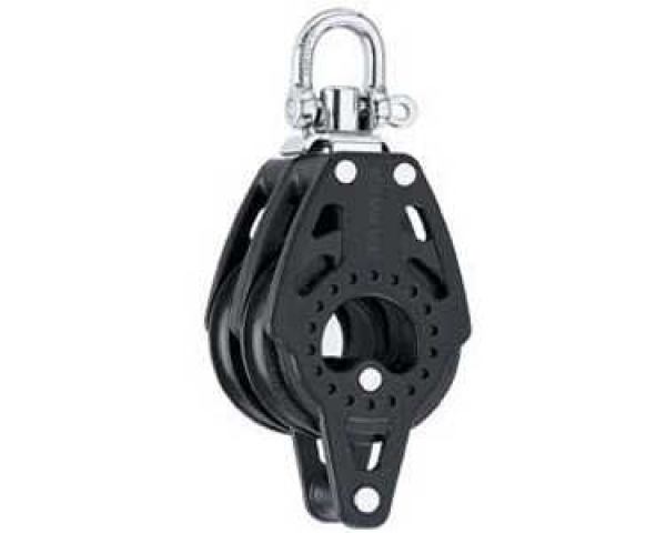 Harken H2663 Carboblock doppelt 75mm mit Wirbel und Hundsfott
