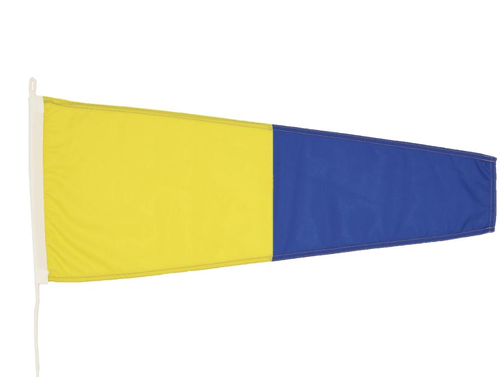 Signalflagge / Zahlenwimpel 5 (Pantafive) Regatta Flagge - Zeichen für die Wettfahrtleitung bei Segel - Regatten Größe: 30x45 cm