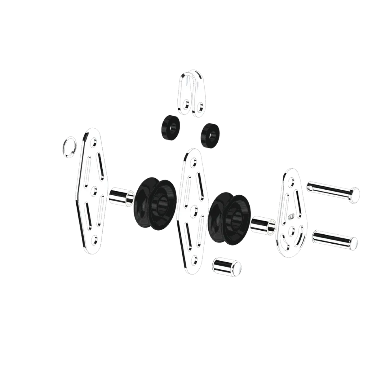 Sprenger / HS Doppel Block - 6 mm - 2 Rollen - Bügel / Hundsfott - 3506901055