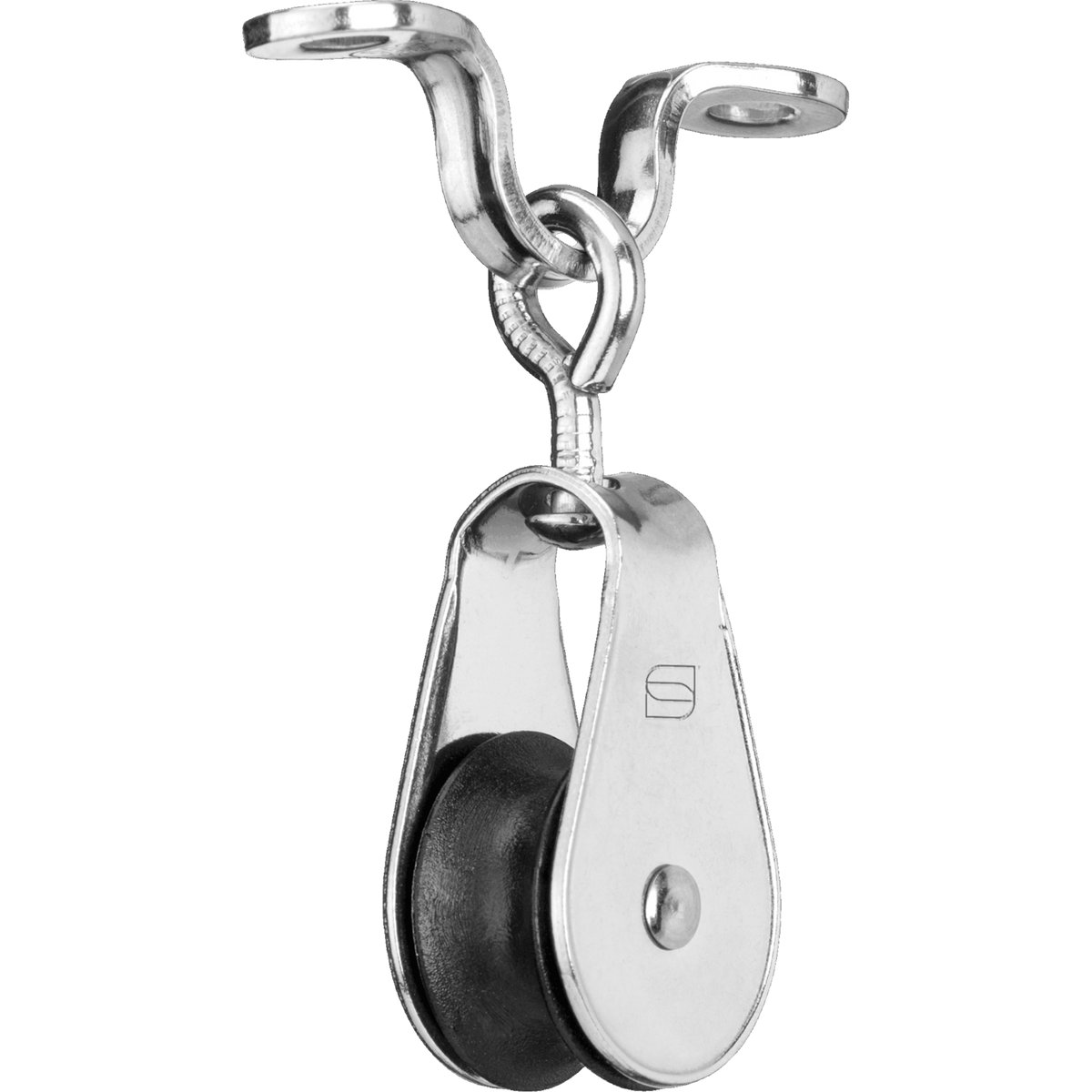 Sprenger / HS Mini Block Gleitlager für Tauwerk bis 10mm mit Drahtwirbel und Fenderöse - 3523400155