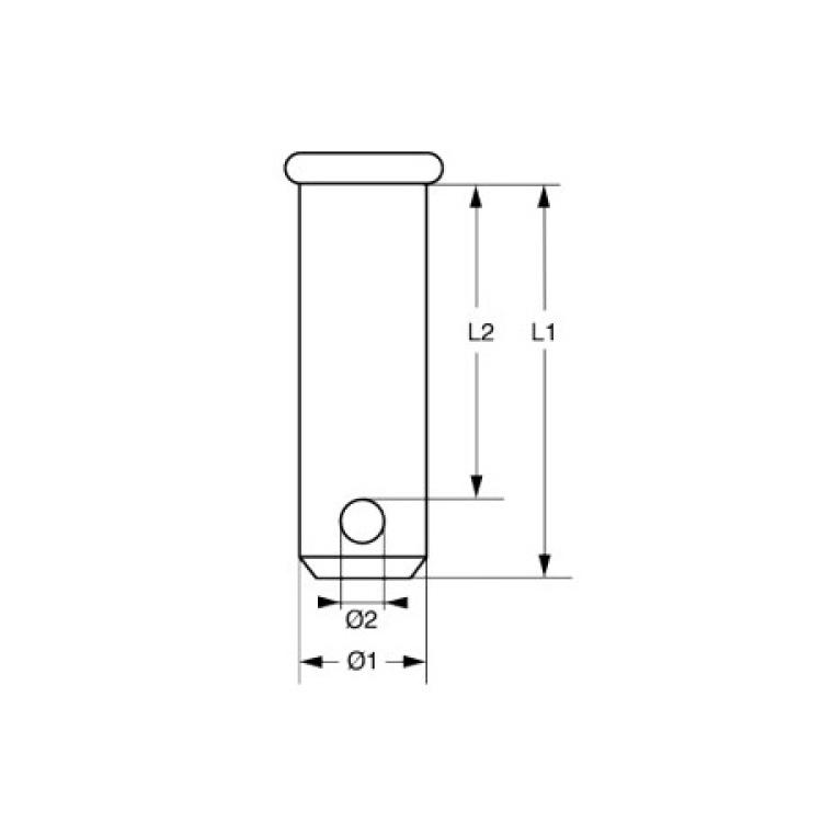Steckbolzen / Sicherungsbolzen / Splintbolzen 4mm Durchmesser