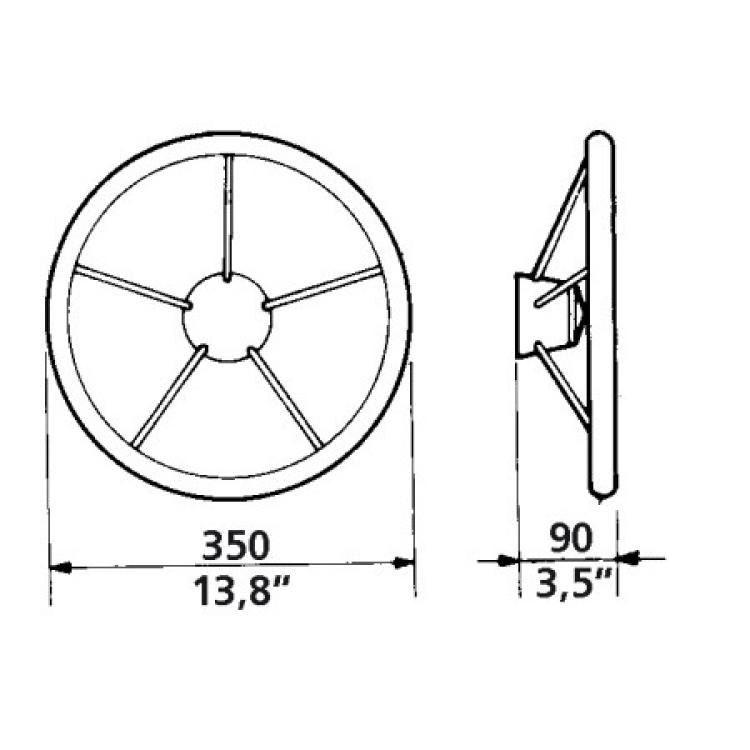Ultraflex V70 Maße Steuerrad UF39442D