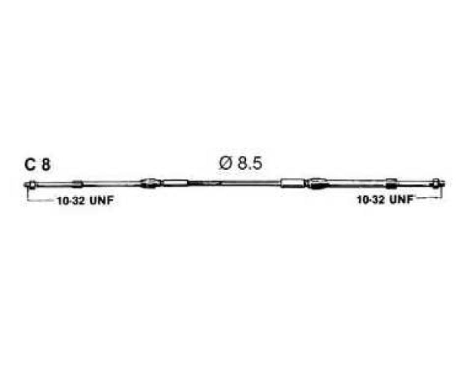 Ultraflex Schalt- / Gaskabel / Gaszug C8 Außenborder