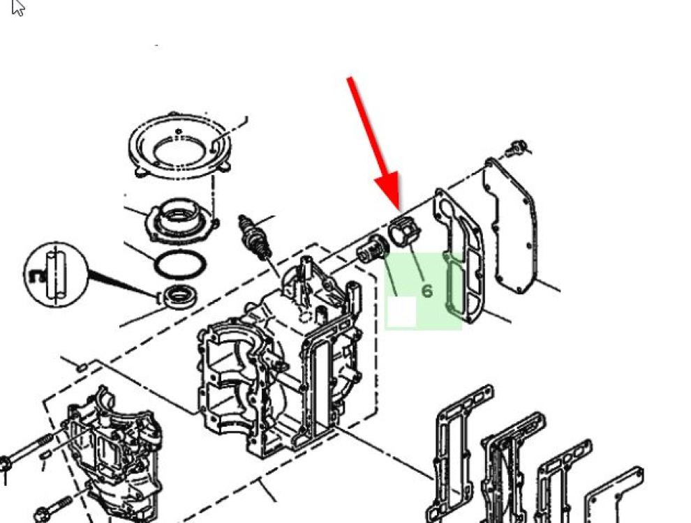 Yamaha Hülse Thermostat für 2-Takter Skizze