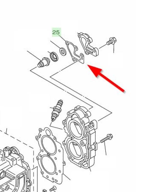 Yamaha Thermostatdeckeldichtung für 9.9D / 9.9F / 15D / 15F Aussenborder - 682-12414-A1