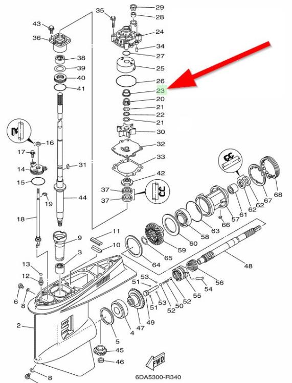 Original Yamaha Collar / Kragen für F80 - F225 Außenborder