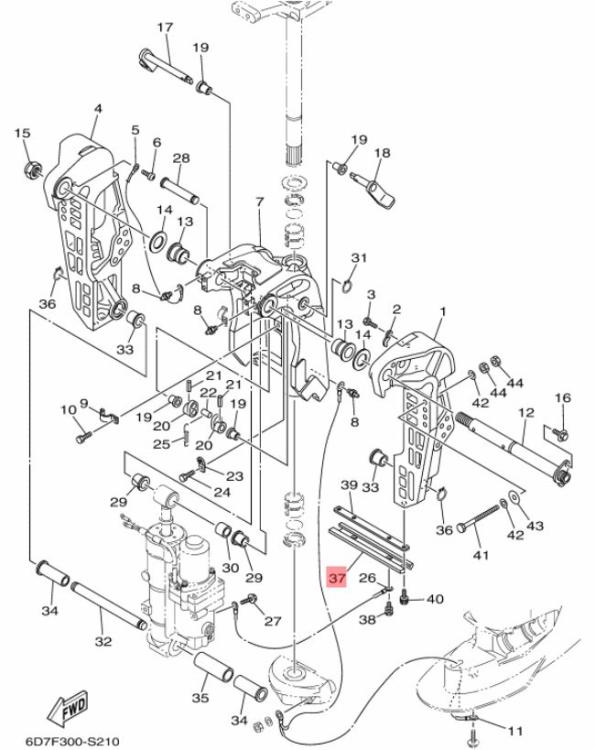 Yamaha Anode 6H1-45251-03 Außenborder für Motorhalterung / Bracket 80 bis 130 PS