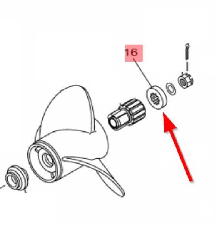 Yamaha Spacer 688-45997-01 für fF100 / F115 / F130