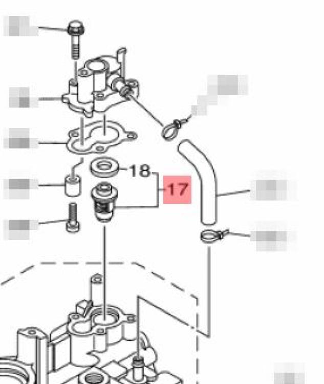 Yamaha Marine Thermostat für F15 C / F20 B Außenborder / Bootsmotoren - 15 / 20 PS - 6AH-12411-00