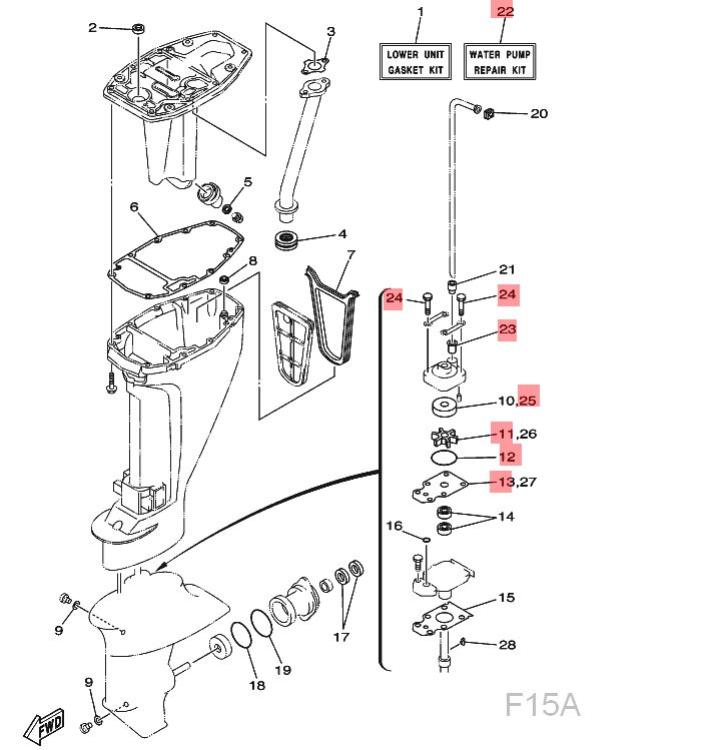Yamaha Wasserpumpenkit 63V-W0078-04