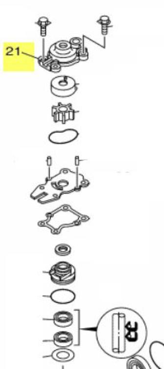 Yamaha Wasserpumpengehäuse F50A / F50D / F50F / F50H / F60A / F60C / F60F