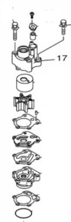 Yamaha Wasserpumpengehäuse F80B / F100D