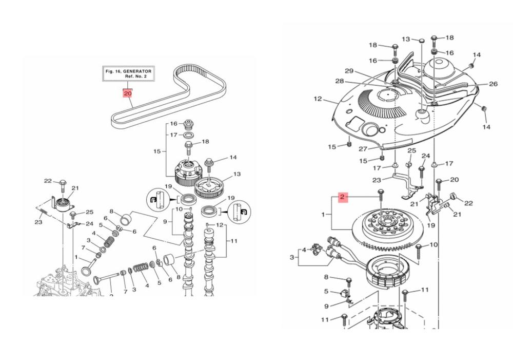 Yamaha Steuerriemen - Zahnriemen F150 Außenborder 6DA-W4624-00