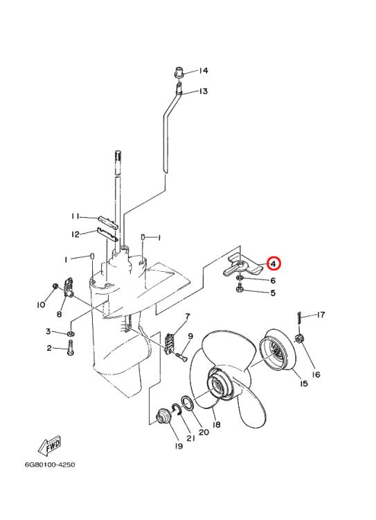 Yamaha Anode 6G8-45251-01