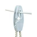FASTFENDER (2 Stück), weiß, Tauwerk 6-10 mm, Relingsdraht bis 8mm