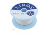 LIROS Takelgarn / Nähgarn, PES, ca. 0,3 mm x 140 m Spule in weiß - 00099-0400