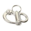 Edelstahl Schnappschäkel mit festem Auge Edelstahl