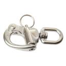 Edelstahl Schnappschäkel mit festem Auge Edelstahl